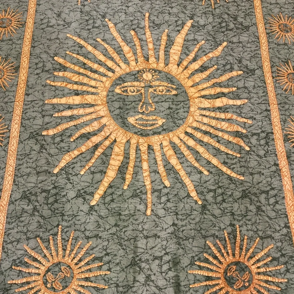 Festival Olive & Gold Sun Tapestry